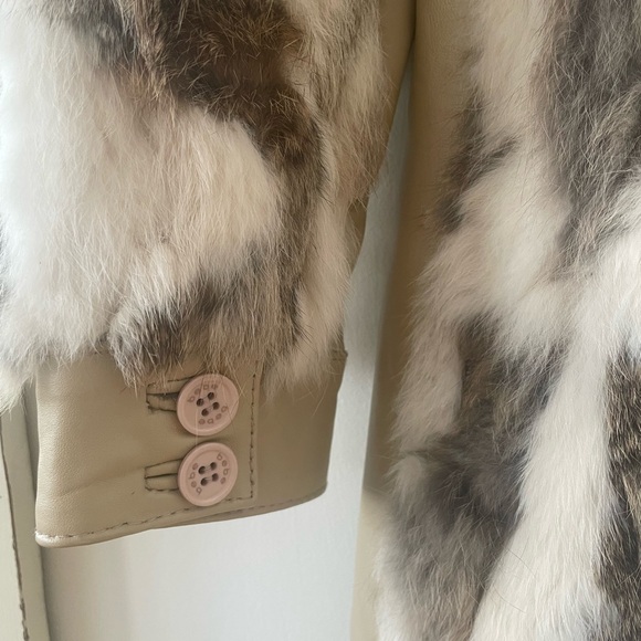 bebe Genuine Rabbit Fur Jacket - Picture 10 of 11